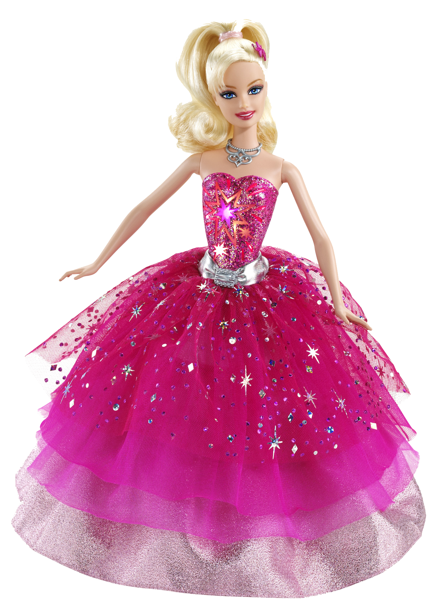 Pink Gown Doll Princess Barbie PNG Image