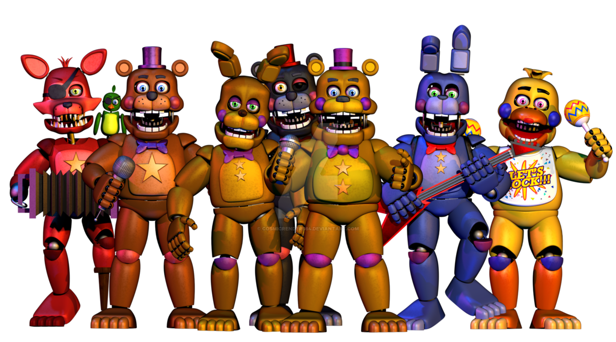 Nights Rockstar Character Fictional Freddy Toy Games PNG Image