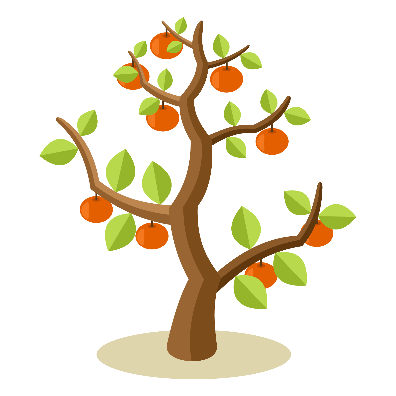 Fruit Trees - Home Gardening Apple, Cherry, Pear, Plum: Vector Fruit