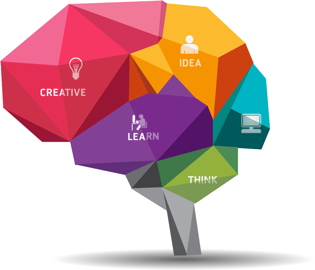 Graphic Angle Polygon Diagram Brain Design PNG Image