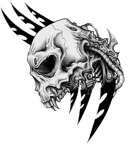 Tribal Skull Tattoos Transparent PNG Image