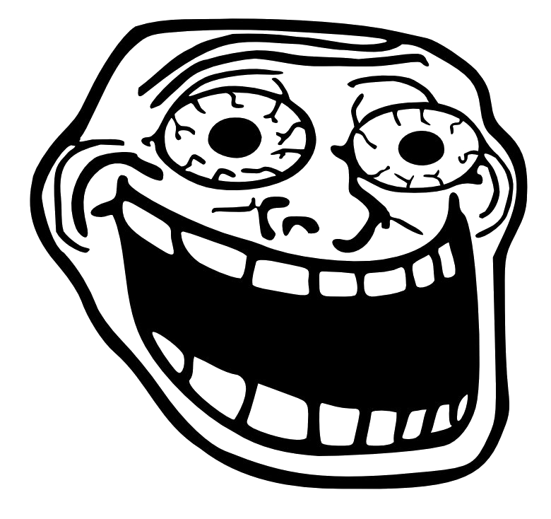 Trollface без фона. Троллфейс. Тролль Мем. Трол фейс. Тролль улыбается.