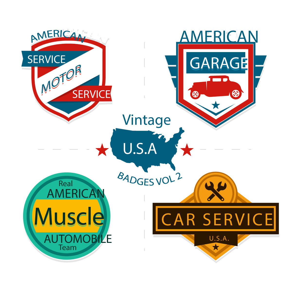 United Area States Garage Organization Badge PNG Image