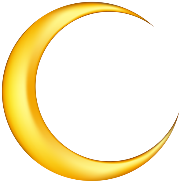 Golden Crescent Moon Free Transparent Image HQ PNG Image
