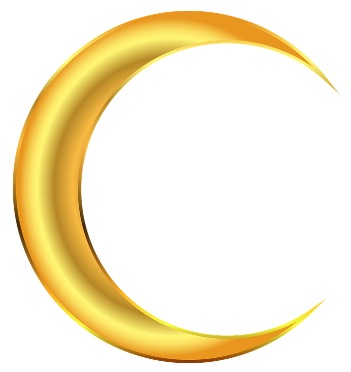 Golden Crescent Photos Moon Free Download Image PNG Image