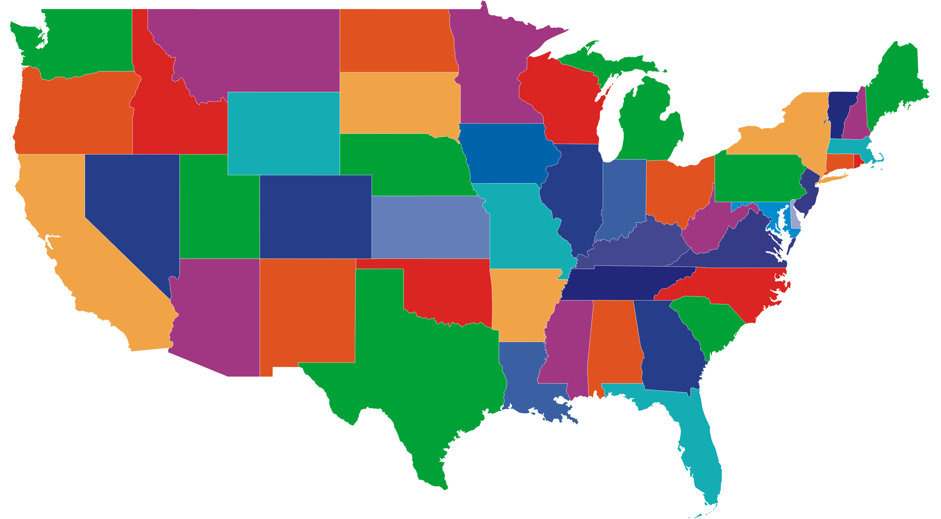 Usa map Transparent PNG Image