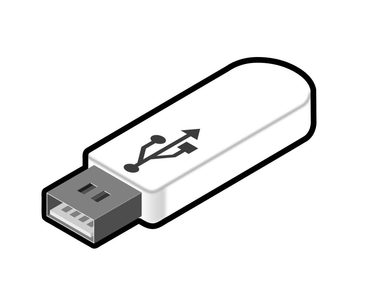 Usb flash drive backup stationery office element Vector Image