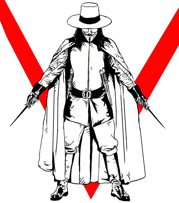 V For Vendetta Transparent Background PNG Image