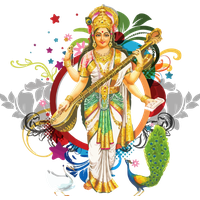 Vasant Panchami Costume Design Mythology For Happy Decoration PNG Image