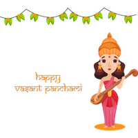 Vasant Panchami Cartoon For Happy Carol PNG Image