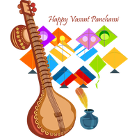 Vasant Panchami String Instrument Musical For Happy Background PNG Image