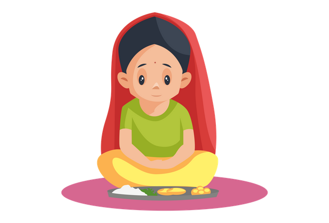 Vector Girl Praying Free PNG HQ Transparent PNG Image