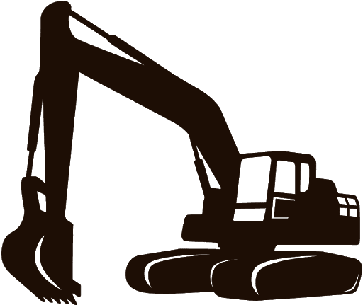 Vector Silhouette Excavator Free HQ Image PNG Image