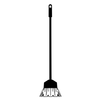 Broom Vector Black PNG Image High Quality