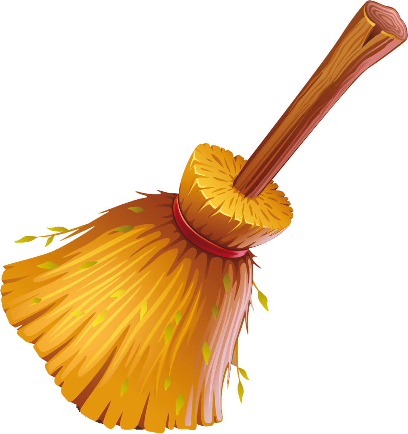 Vintage Broom Vector Free Clipart HQ PNG Image