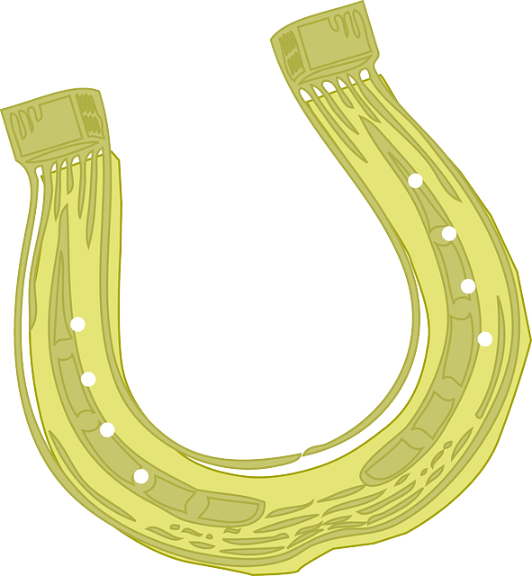 Vector Pic Gold Horseshoe HQ Image Free PNG Image