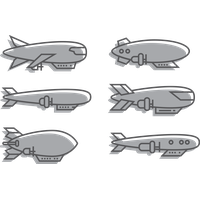 Vector Airship Free Download PNG HQ