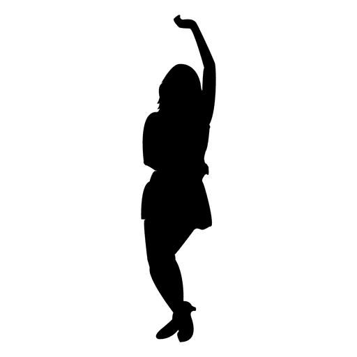 Girl Vector Silhouette Dancing PNG Image High Quality PNG Image