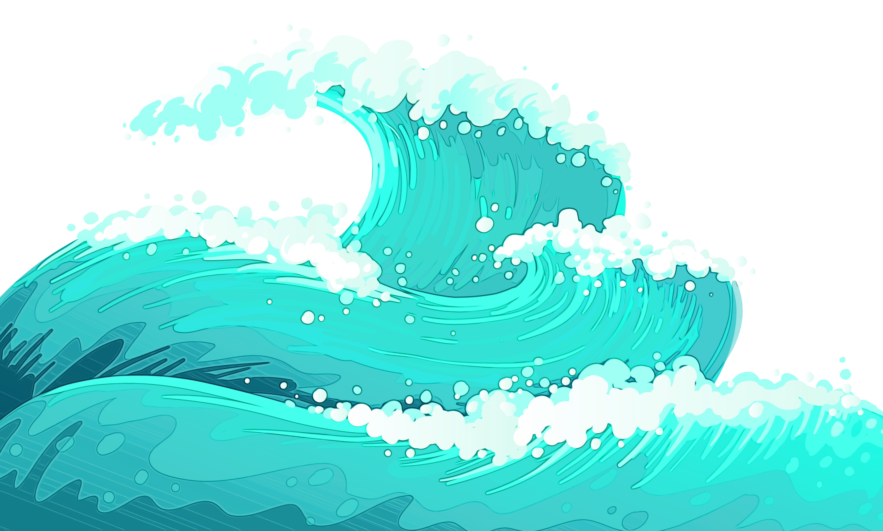 Turquoise Wave Free Photo PNG Image