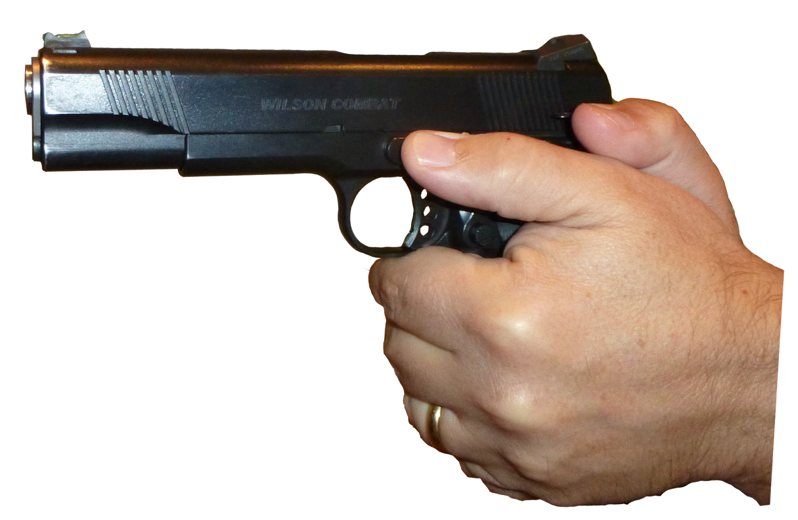 gun in hand png