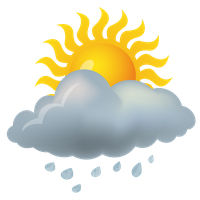 Forecasting Material Rain Shower Weather Icon