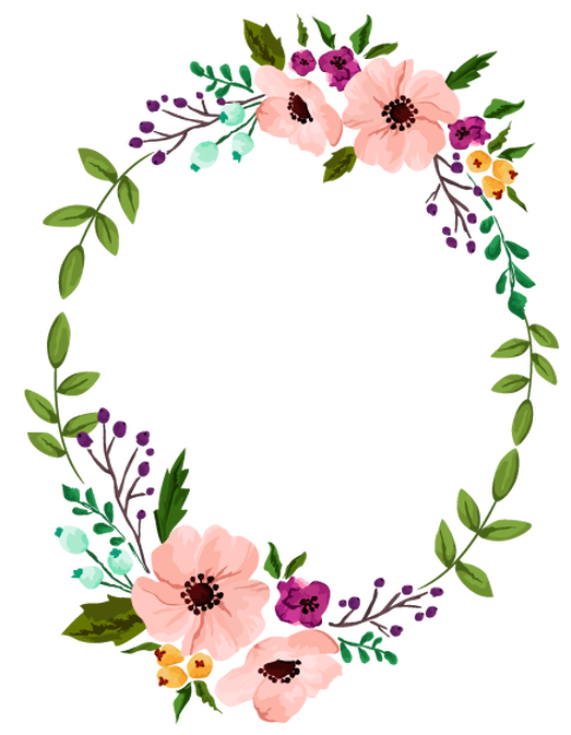 Flower Yoga Wreath Watercolor Design Invitation Floral PNG Image