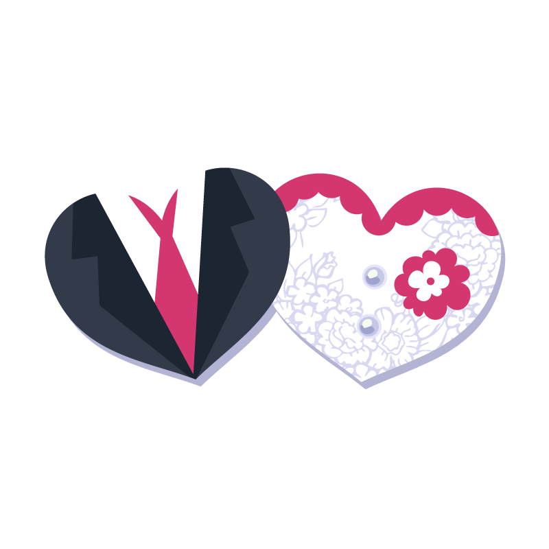 And Wedding Groom,Vector,Decorative Heart-Shaped,Bride Template Invitation PNG Image