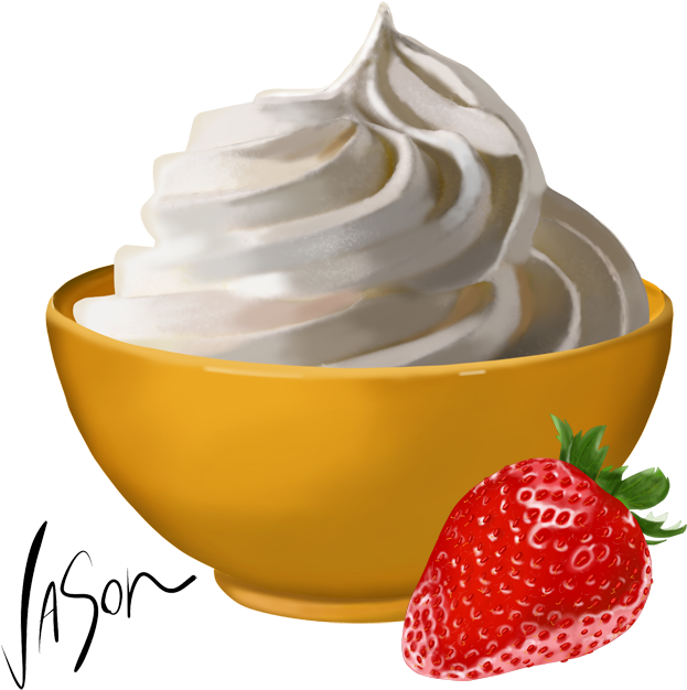 Yogurt Whipped Cream HQ Image Free PNG Image