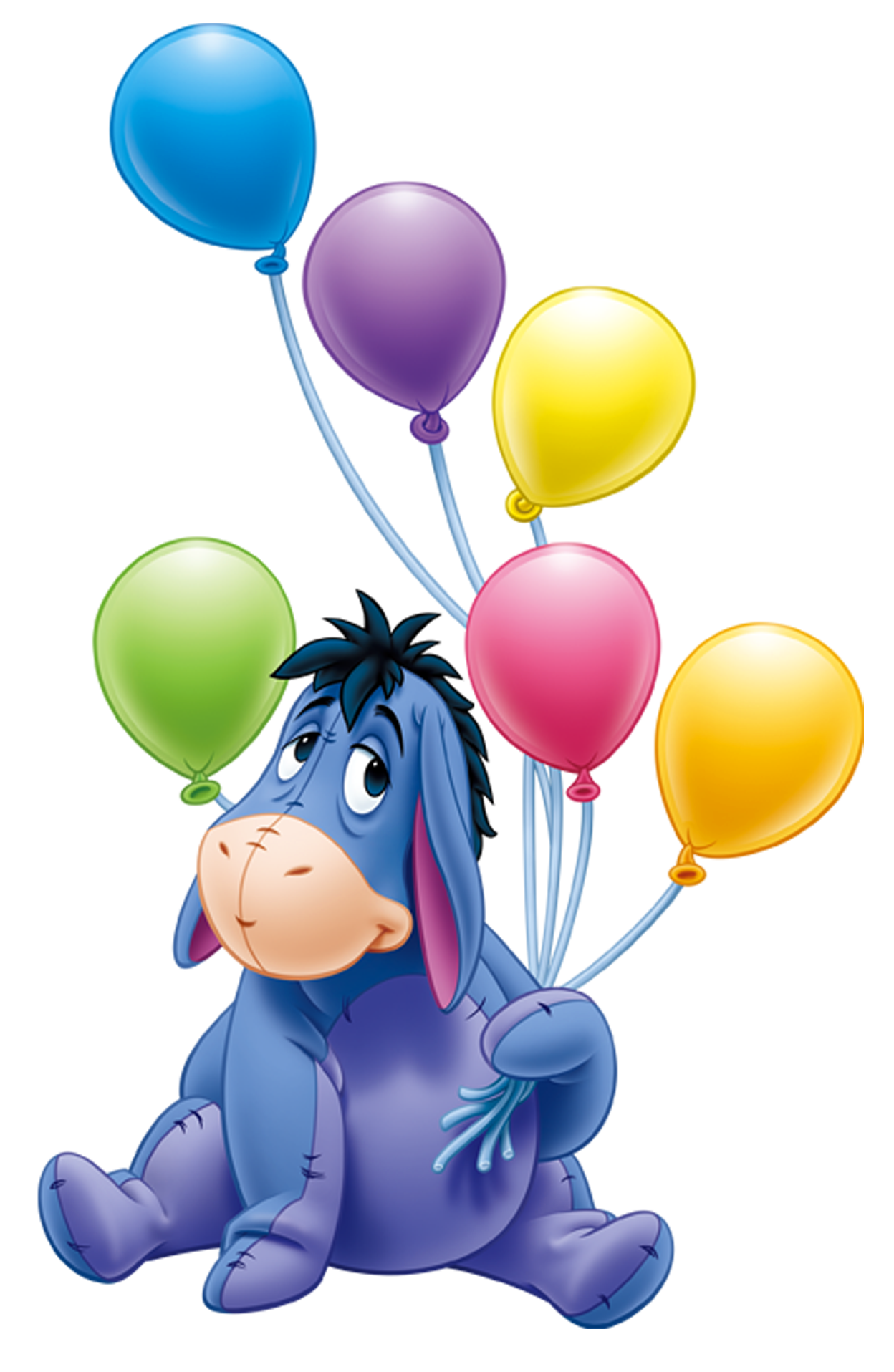 Eeyore'S Winnie Balloons Transparent Birthday Eeyore Party PNG Image