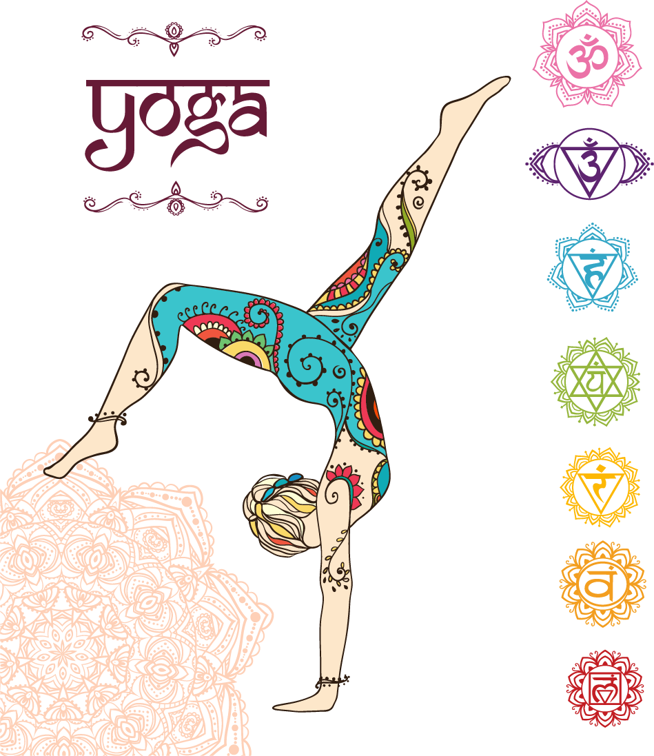 Lotus Position Mandala Yoga Color Download HD PNG PNG Image
